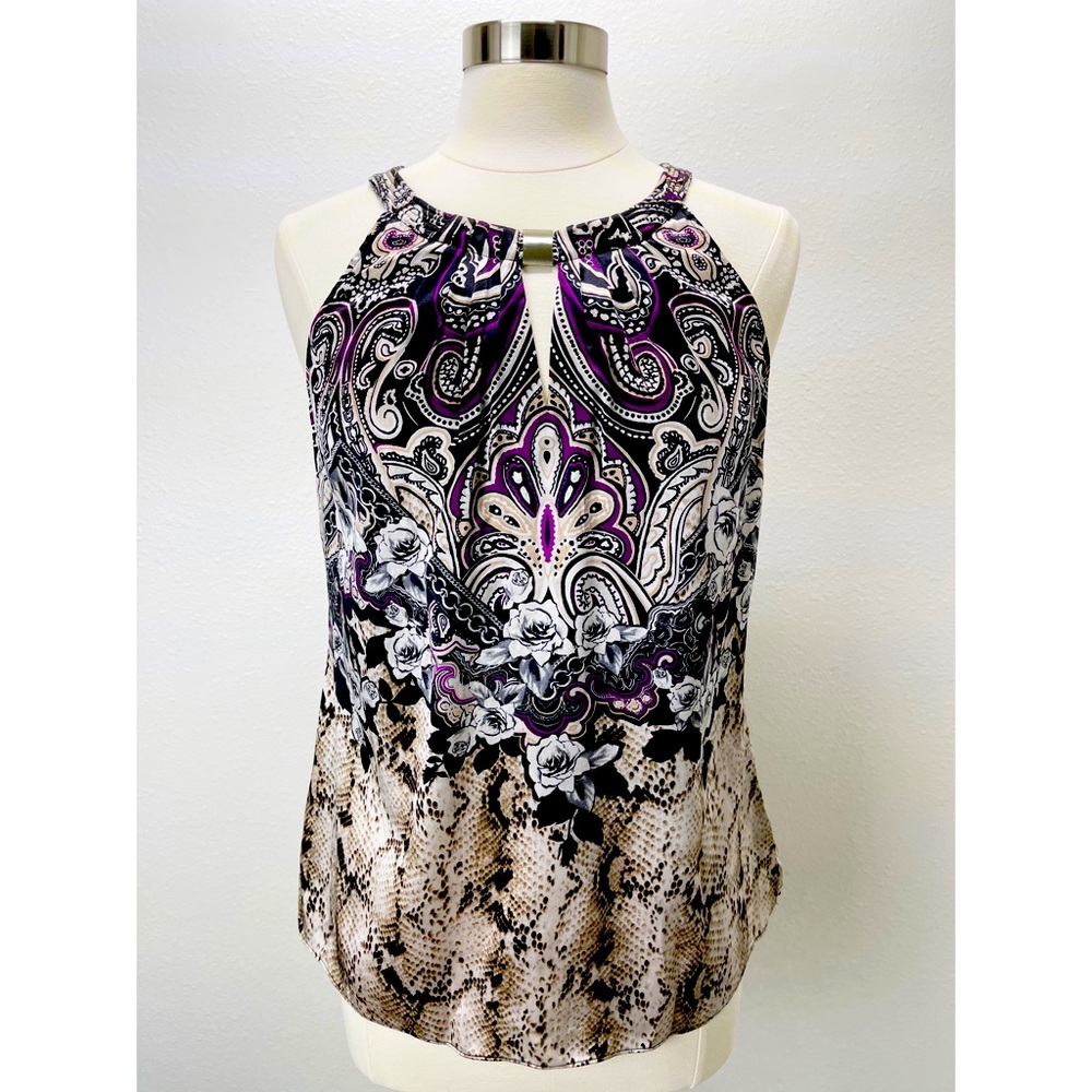 White House Black Market Silk Halter Blouse